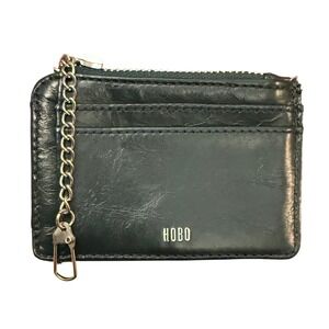 HOBO Kai Leather Leather Zip Wallet Card Holder Chain Key Fob ID Window
